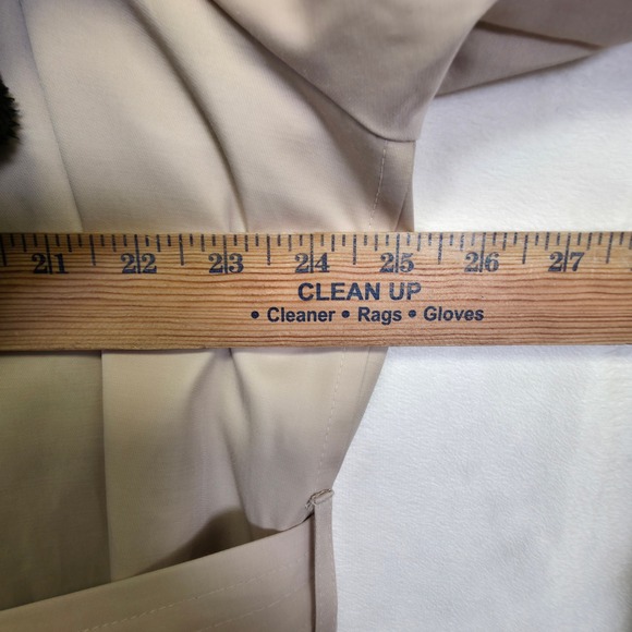 Worthington Trench‎ Coat Womens XL Beige Classic Old Money Timeless Capsule Chic - Picture 4 of 16